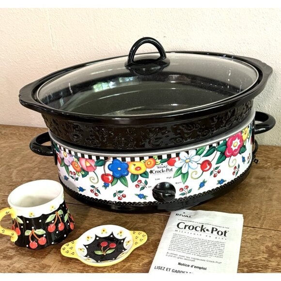 Mary‎ Engelbreit Special Edition Rival Crock Pot  6 Qt. crockpot EUC Rare - Picture 1 of 13